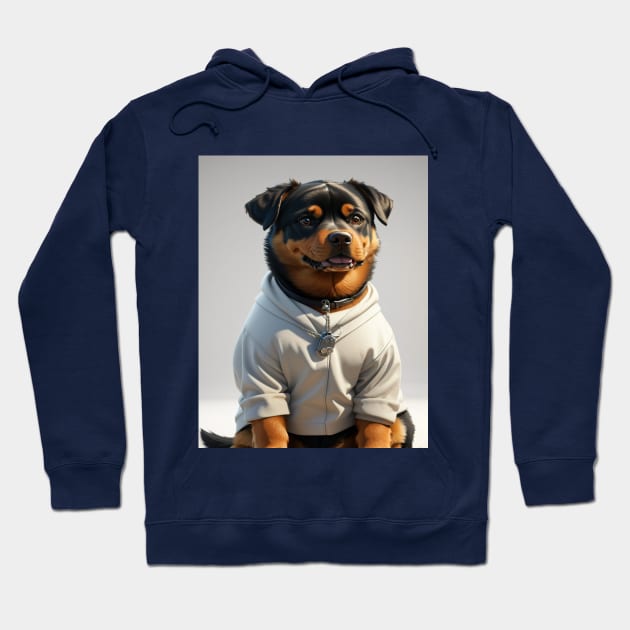 cute Rottweiler Hoodie by MagicHub